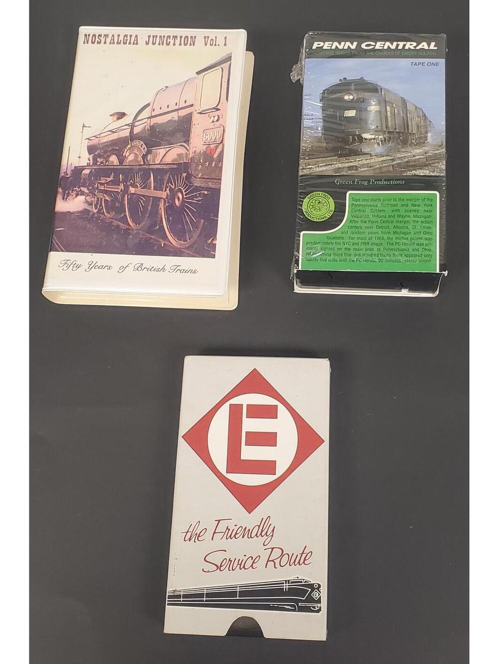 Vintage Train Doc VHS Tapes - Nostalgia Junction Vol. 1, Penn Central, & More VG